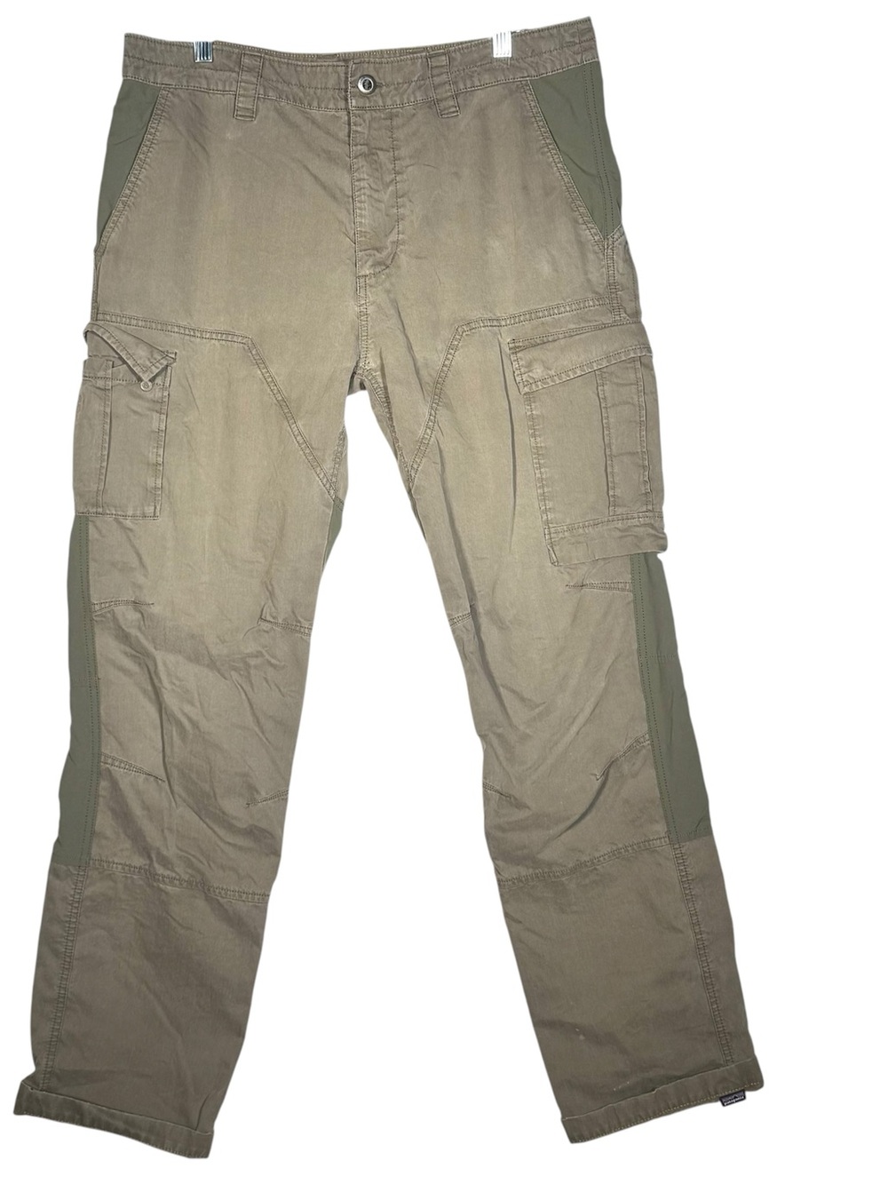 Patagonia Borderless Cargo Pants Organic Cotton Stretch Nylon Panels Men's 34/32